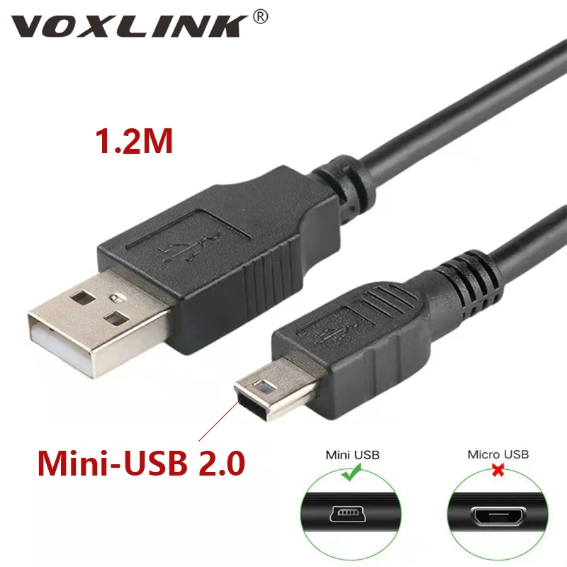 VOXLINK Mini USB 2 0 кабель 5 Pin к B 1 м Дата-кабель для зарядки цифровой камеры MP3 MP4 плеер