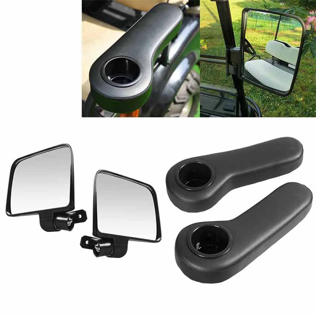 1 Pair Golf Cart Side Mirror Detachable Rear View Replacement for EZGO