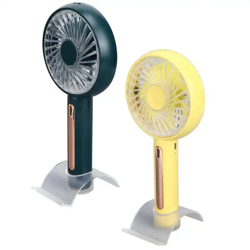 

Mini Desk Fan Base Design Handheld Fan with Mobile Phone Support for Office