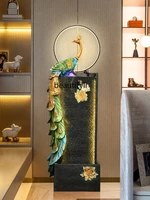 zqpeacock water curtain wall floor screen fortune living room hallway decoration water purifier fortune decoration