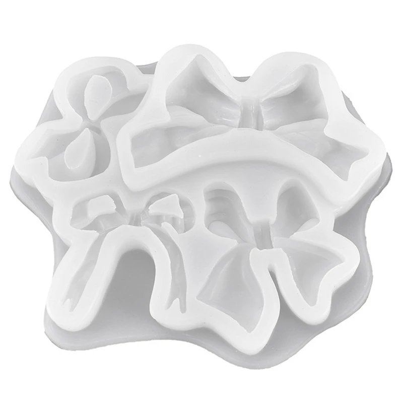

Cartoon Bow Tie Silicone Mould Bow Resin Art Mould DIY Bow Tie Valentine's Day Decorative Baking Utensils, 4 Shape