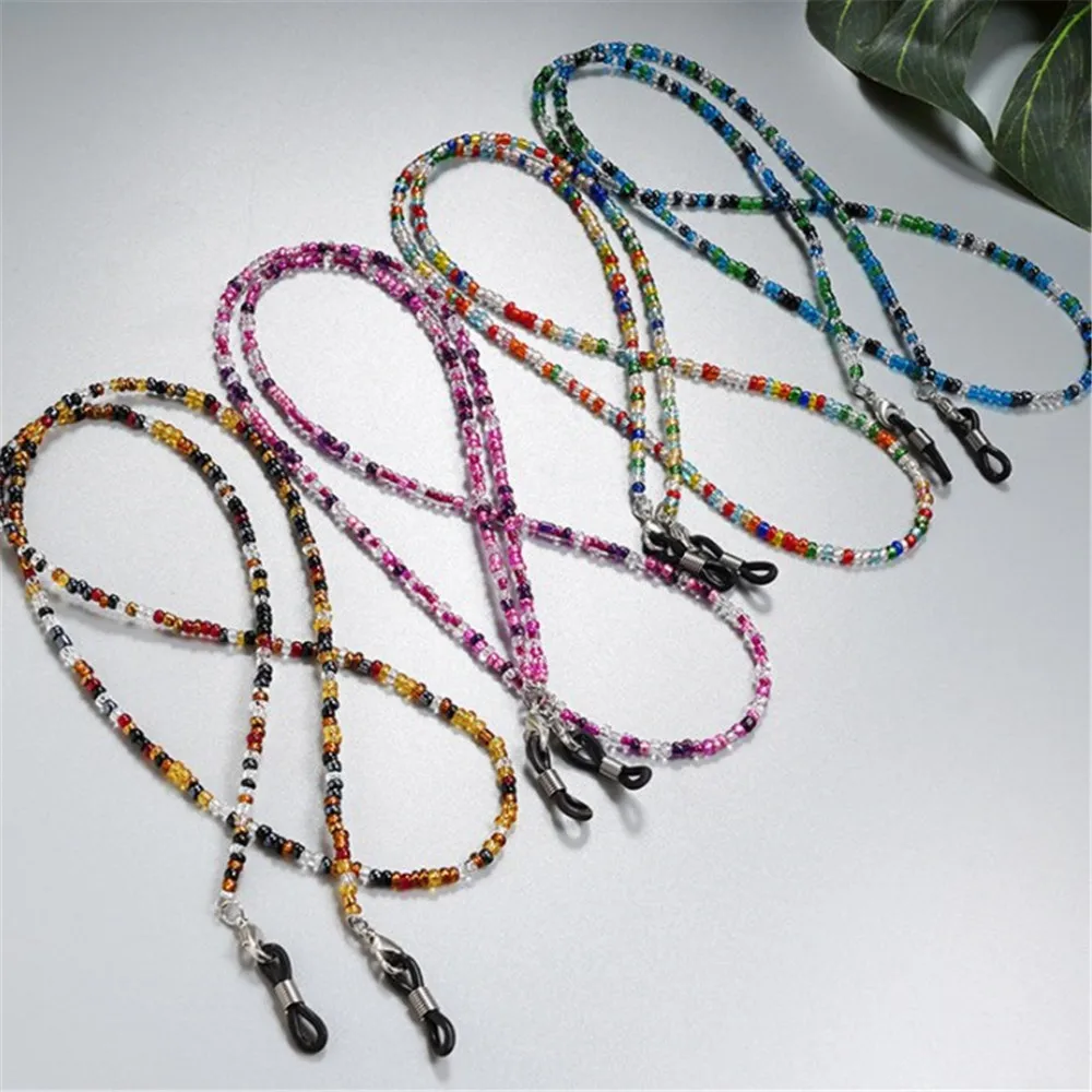 

2023Eyeglasses Chain Beaded Women Men Casual Sunglasses Chain Lanyard Eyewear Cord Strap Reading Glasses Chain Hanging Rope Gift