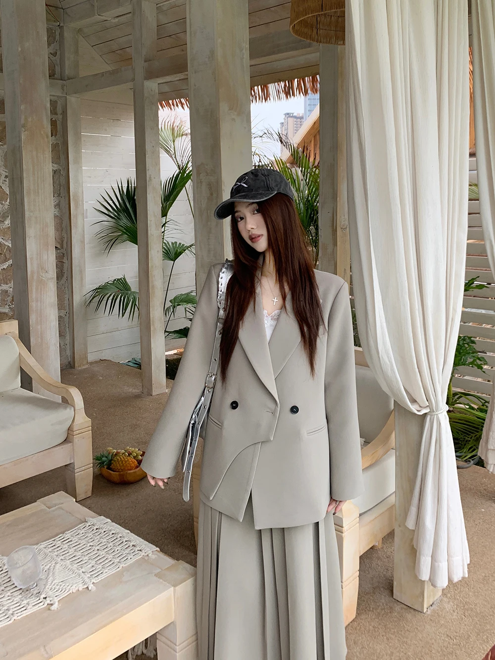 Женский костюм Midnite Star серо-зеленый 2 предмета