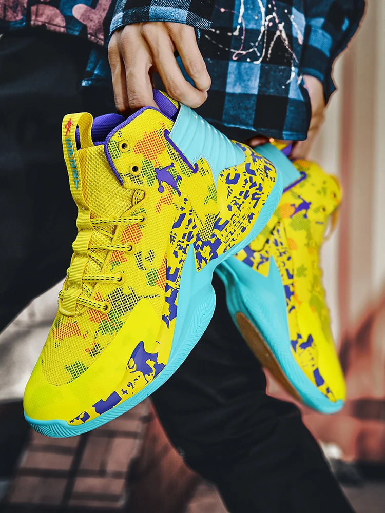 Brand Professional Men's Basketball Shoes Basketball Sneakers Anti-skid High-top Couple Breathable Man Basketball Boots