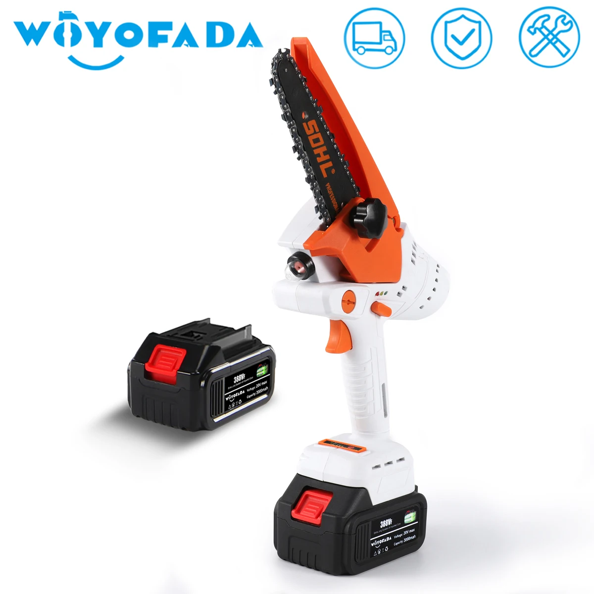 

6 Inch Handheld Electric Saw with Indicator Makita 18V Battery Portable Mini Pruning Chainsaw Garden Woodworking Cutting Tools