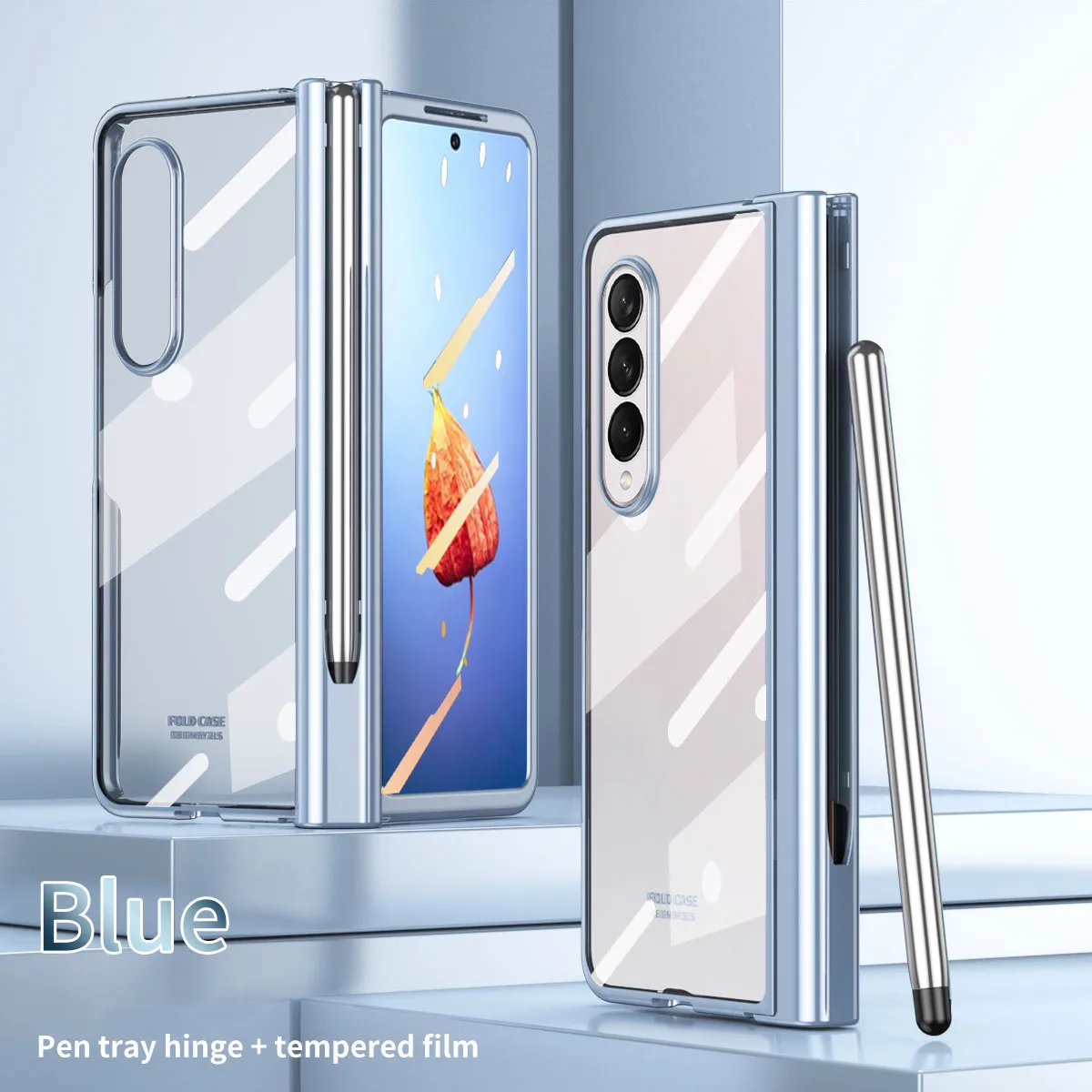 

Защитный чехол из закаленного стекла с защитой от падения для Samsung Galaxy Z, Складывающийся чехол с 4 фотоэлементами, Складывающийся на 3, 2, Складывающийся D3, складной держатель для ручки, чехол