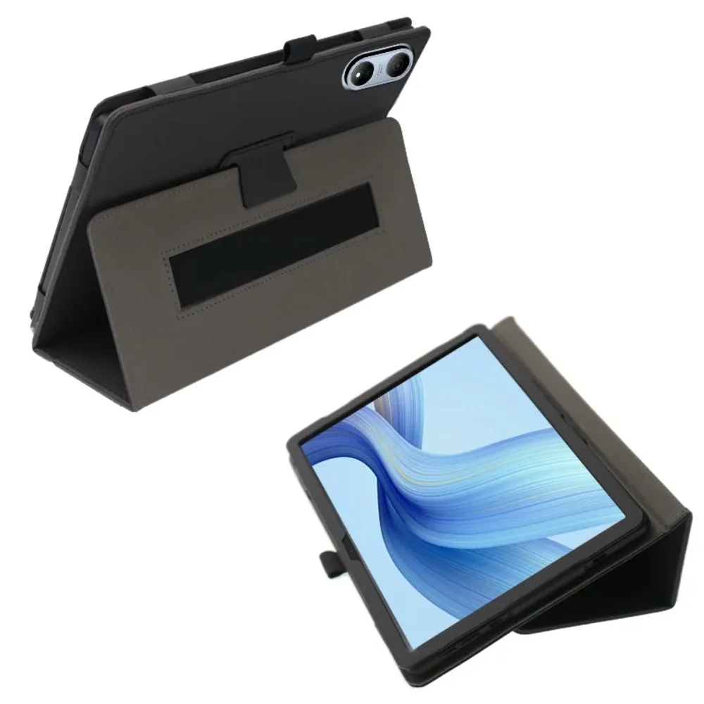 Фото Чехол для Logicom Tab Fold Pro 12, 12-дюймовый ультратонкий чехол из искусственной кожи с функцией складной подставки, держателем для стилуса и петлей для ручки, полная защита из искусственной кожи. №3