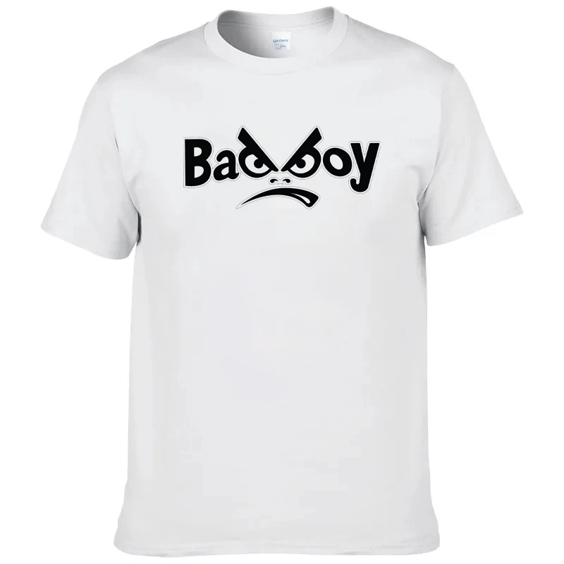 Мужская футболка с забавным принтом Bad Boy, удобная дышащая футболка из 100% хлопка для мужчин, идеально подходящая для повседневной одежды