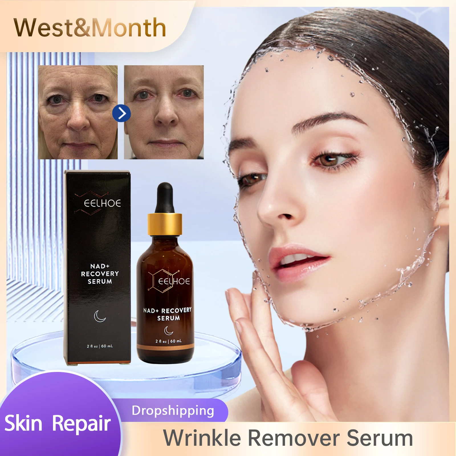 

Anti Wrinkle Serum Fade Forehead Wrinkle Moisturizing Hydrating Firming Shrink Pore Improve Roughness Repair Anti Aging Essence