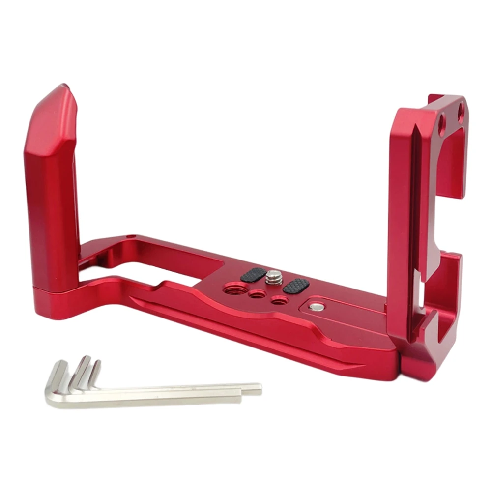 

Quick Release L Plate Hand Grip Bracket 1/4 Screw for X-T4 Camera Grip Base Holder Pull-Out Version Red