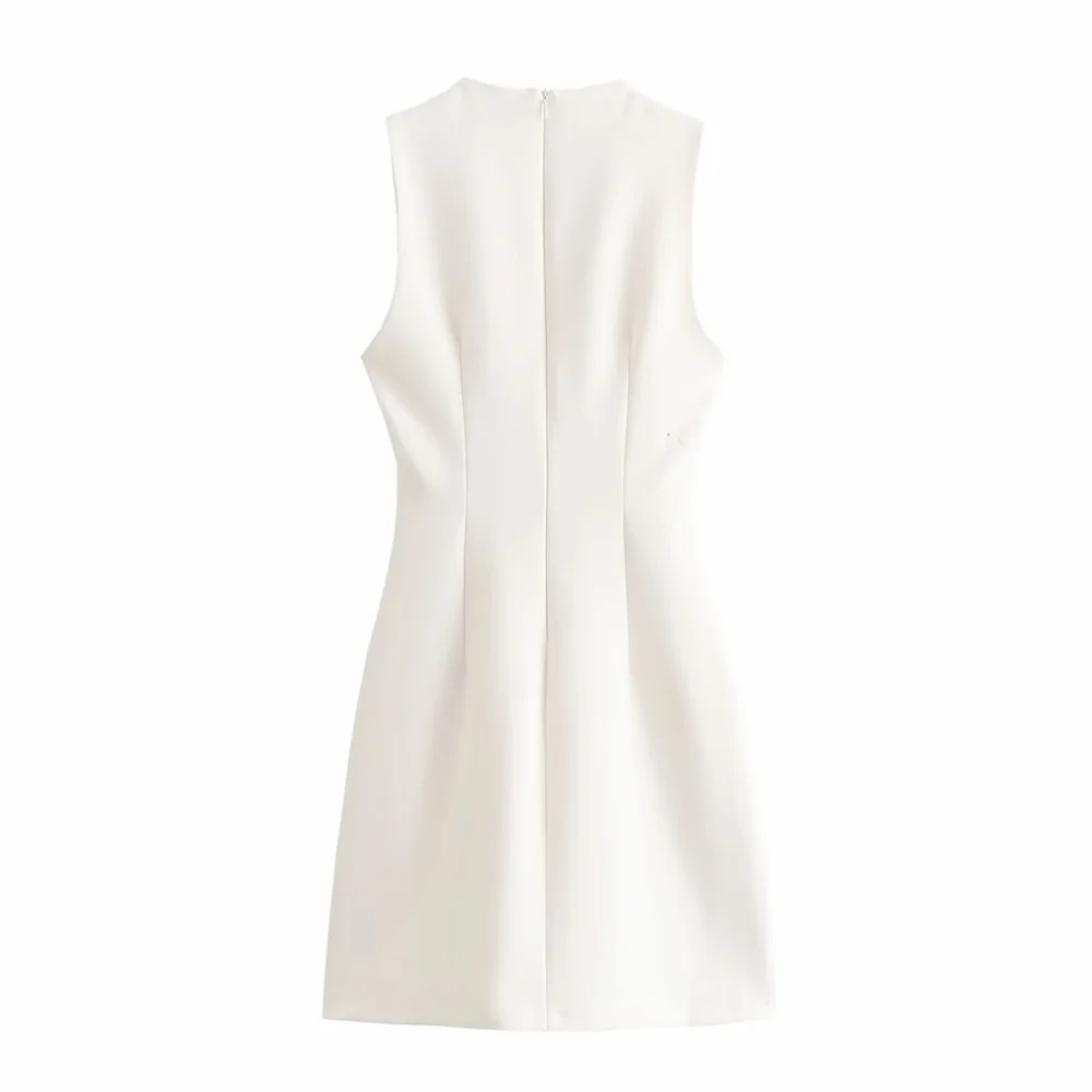 Летнее Новое Женское модное Стильное облегающее однотонное платье UNIZERA2024 без