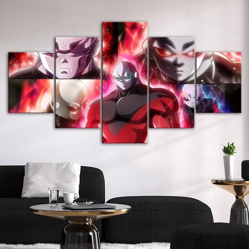 

Pride Troopers Posters 5 Pcs Anime Dragon Ball Jiren Canvas Painting Print Boy Bedroom Modular Picture Wall Art Home Decor Frame