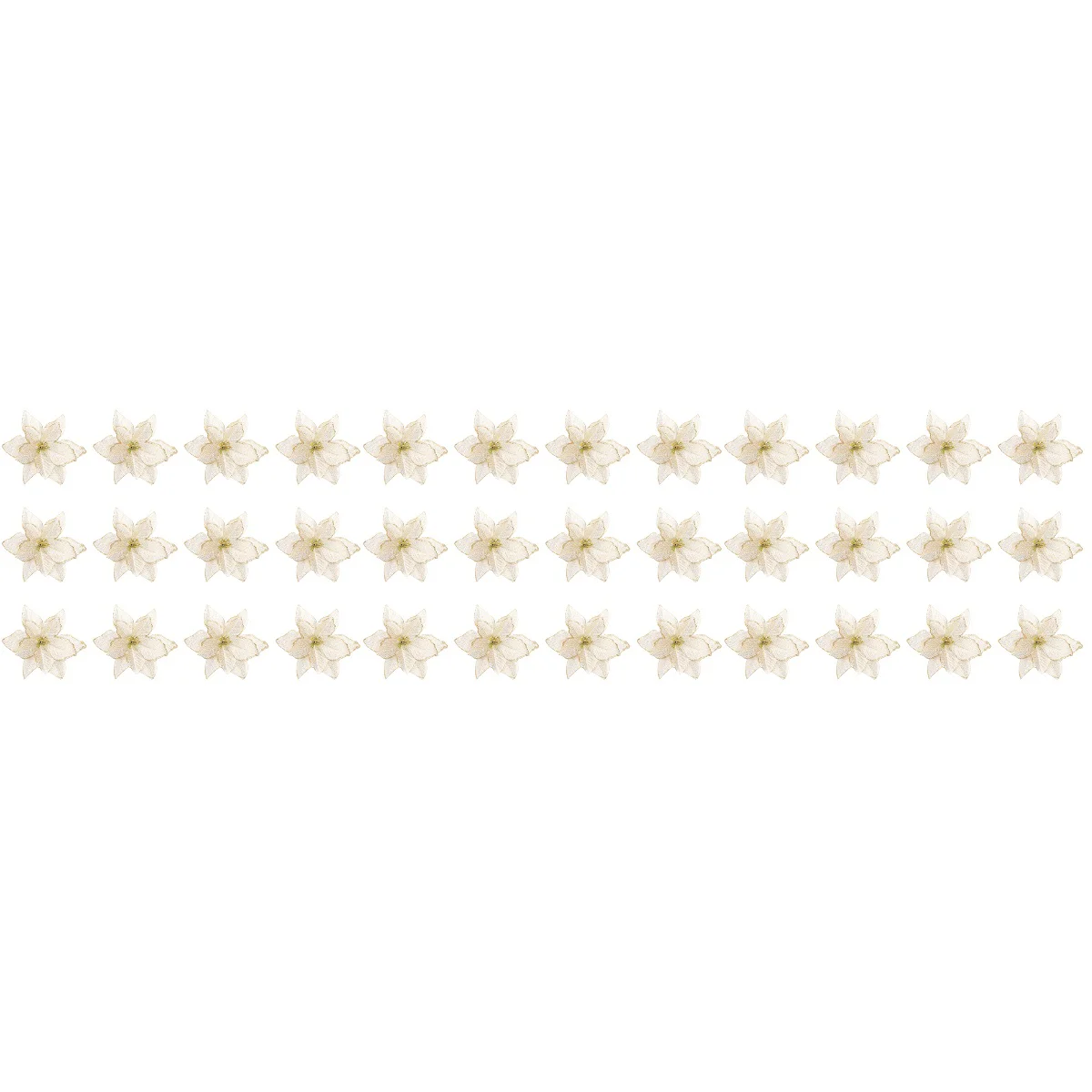 

Christmas Tree Poinsettia Ornaments Picks Flowers Fake Flower Artificial Wreathdecorations Florals Leavesred Diy Decors Gold