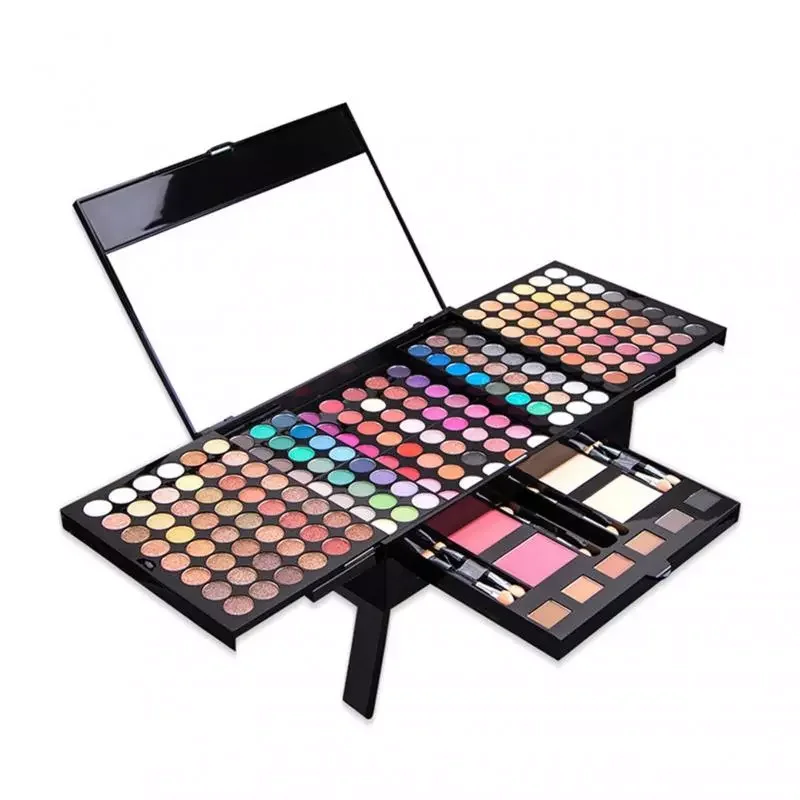 

POPFEEL Eyeshadow Palette Case Makeup Set 194 Colors Shimmer Matte Blush Powder Bronzer Makeup Palette Cosmetics New TSLM1