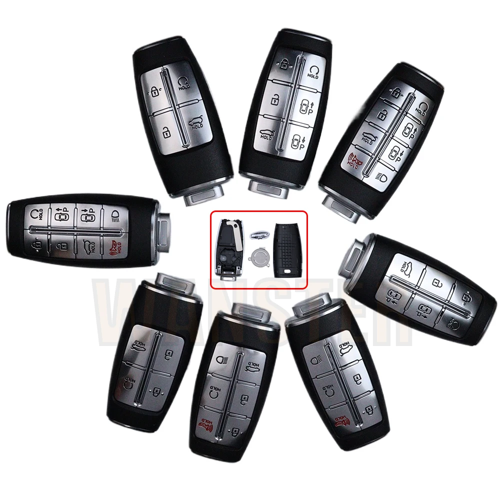 Фото Чехол для автомобильного ключа для Hyundai Genesis G80 GV70 GV80 G60 Gv60 2021 2020 2019 2022, сменный корпус для автомобильного ключа №1