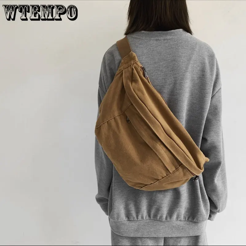Fashion Trend Waist Bag Street Hip-hop Women Shoulder Bag Chest Pack Outdoor Sport Canvas Fanny Pack Crossbody Bag Lady Belt Bag