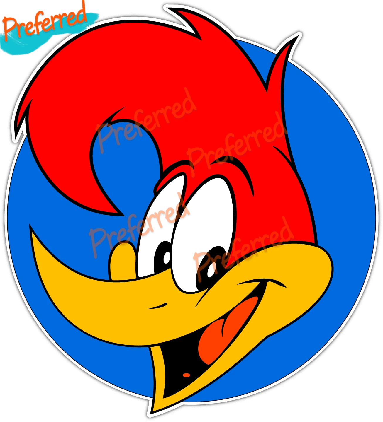 

Cartoon Decal Surf Camper Motocross Racing Laptop Helmet Trunk Wall Vinyl Car Sticker Die-Cut for Woody Woodpecker