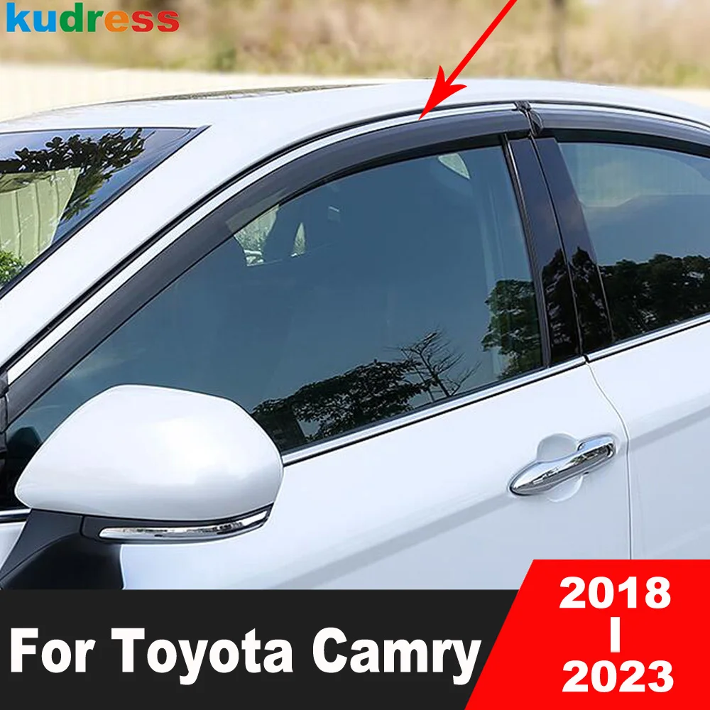 

Window Deflectors For Toyota Camry 70 2018-2020 2021 2022 2023 Wind Deflector Sun Visor Rain Guard Cover Trim Car Accessories
