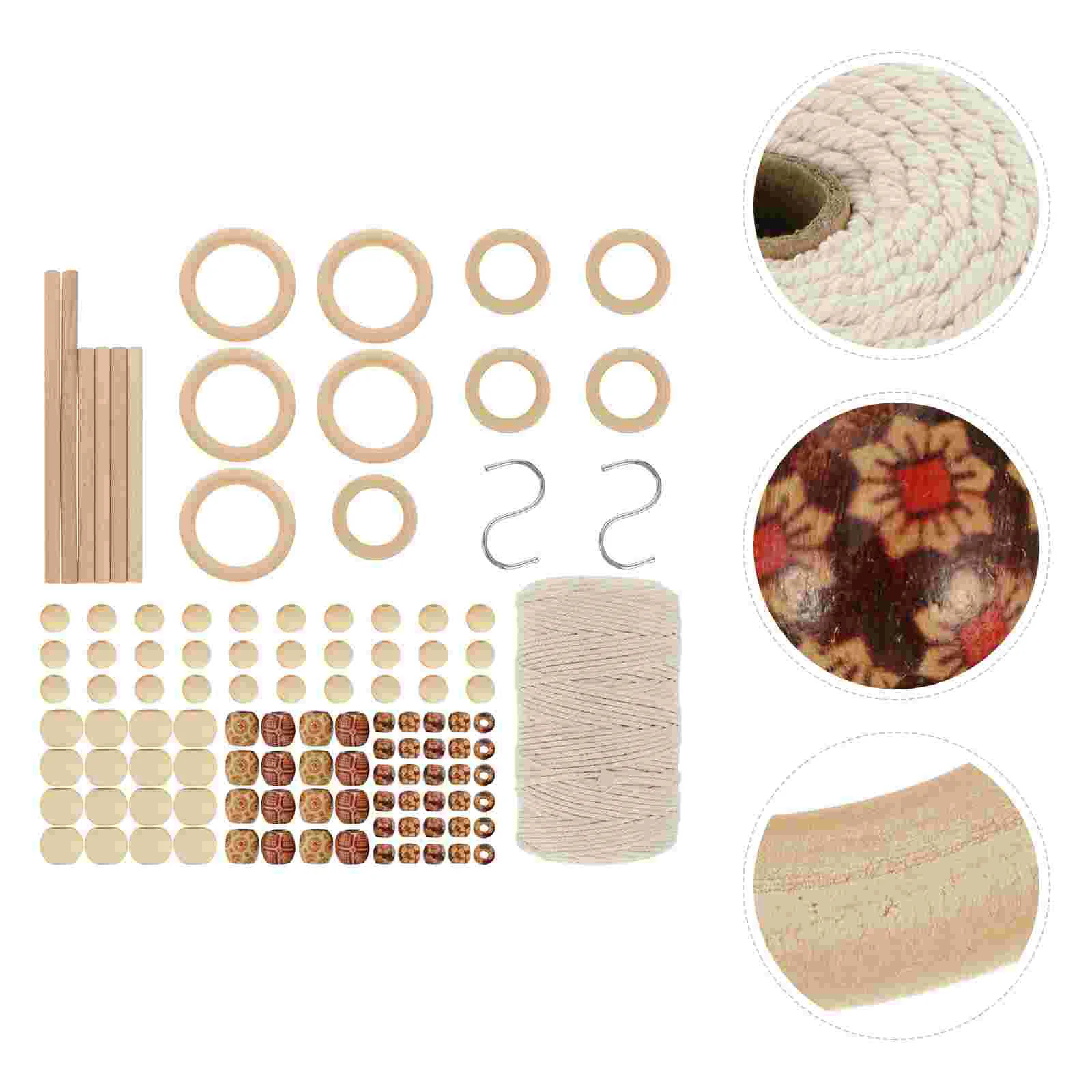 

1 Set DIY Macrame Kit Fine Wall Art Decoration Woven Kit Hand Woven Macrame Kit DIY Cotton Thread Material