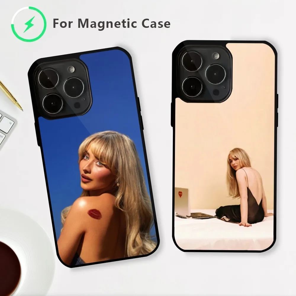 Чехол для телефона Singer S-Sabrina C-Carpenter iPhone 15 14 13 12 Mini Pro Max Plus чехол с магнитным