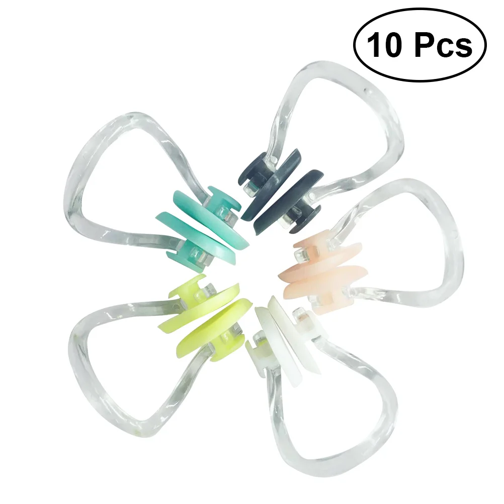 

10Pcs Nose Clip Waterproof Silicone Practical Protective Supplies Protector for Diving Preventing Water Swimming