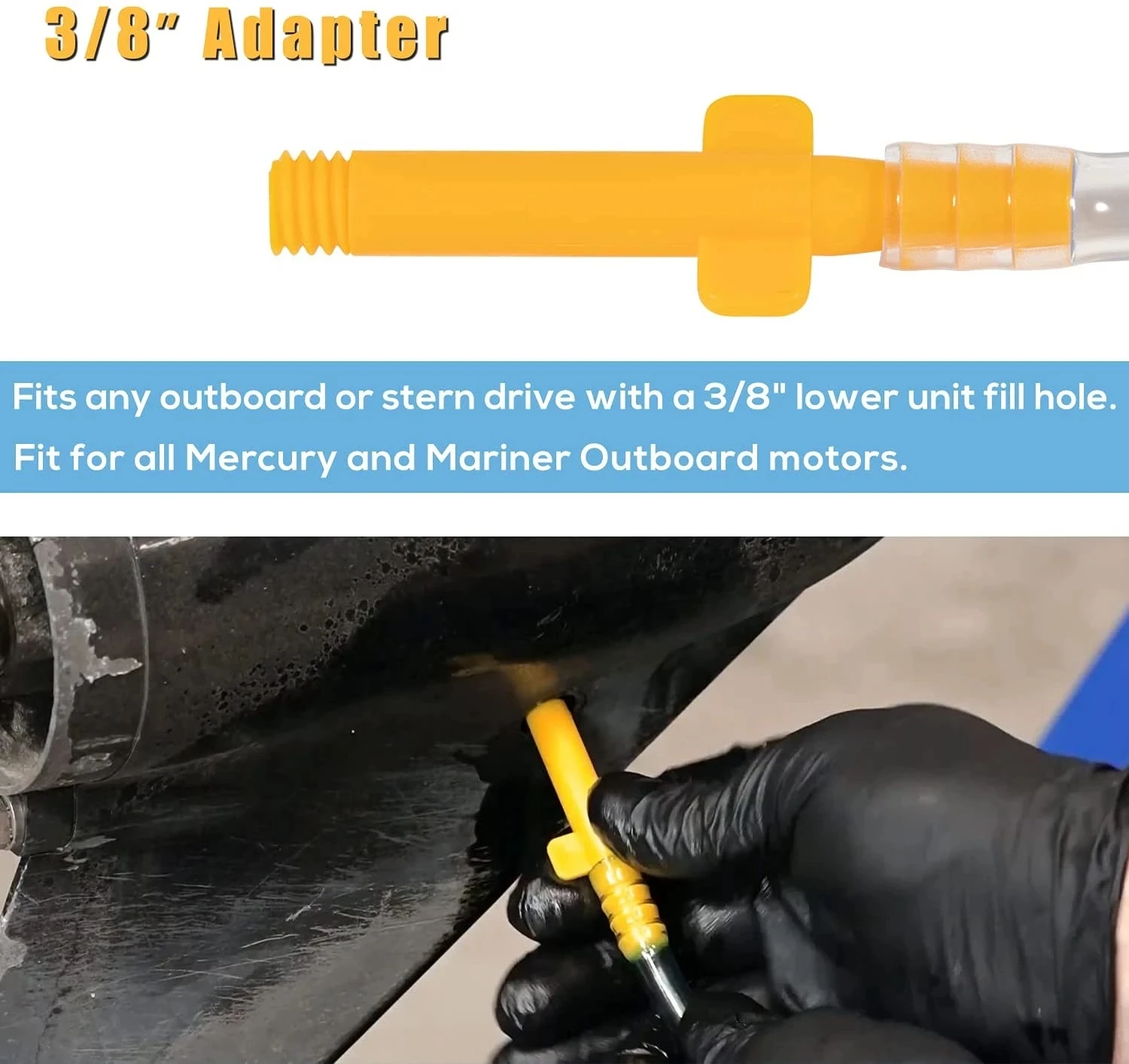 MX Gear Lube Pump Marine Lower Unit Gear Oil Pump for Standard Quart Bottles Fits All Mercury Outboard Marine Boat Accessories
