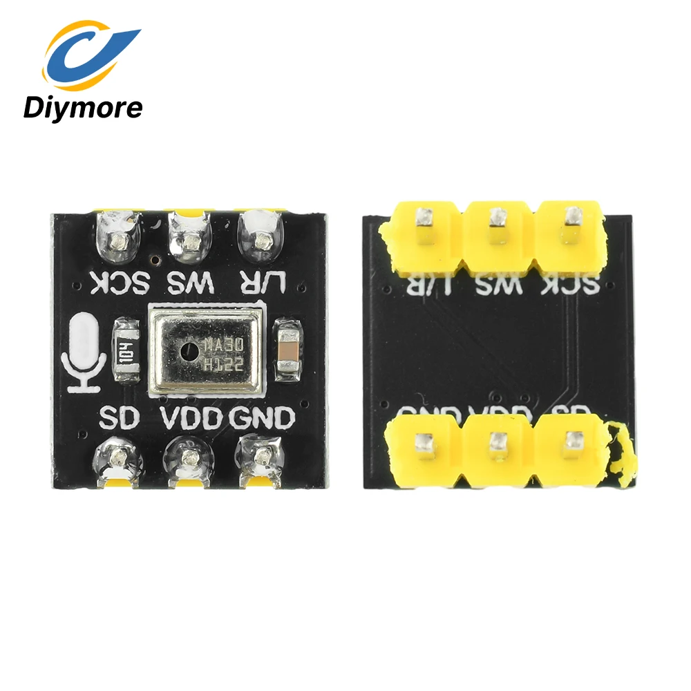 Фото Модуль всенаправленного микрофона MS4030 MEMS I2S с поддержкой ESP32 INMP441 60Гц-15кГц для различных сценариев захвата голоса №5