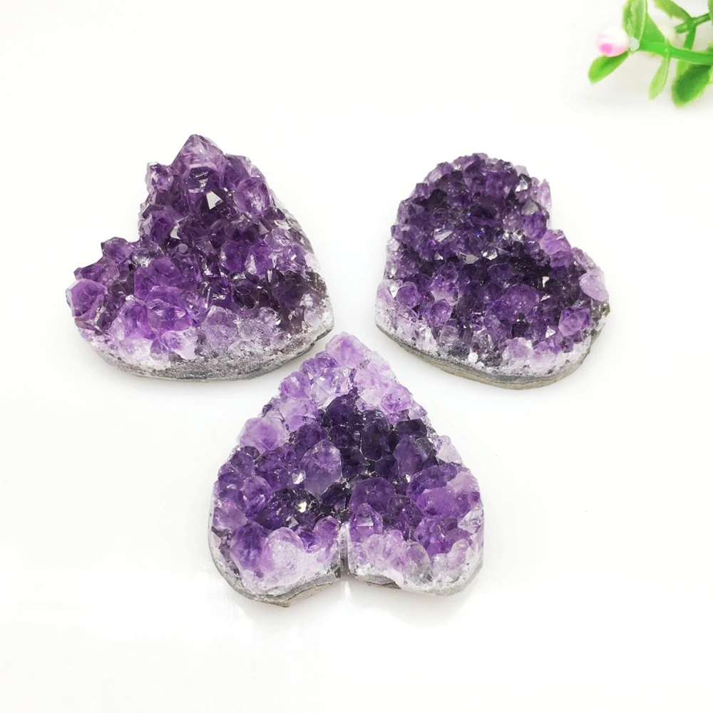 

Heart Shape Natural Uruguay Amethyst Cluster Quartz Crystal Healing Specimen