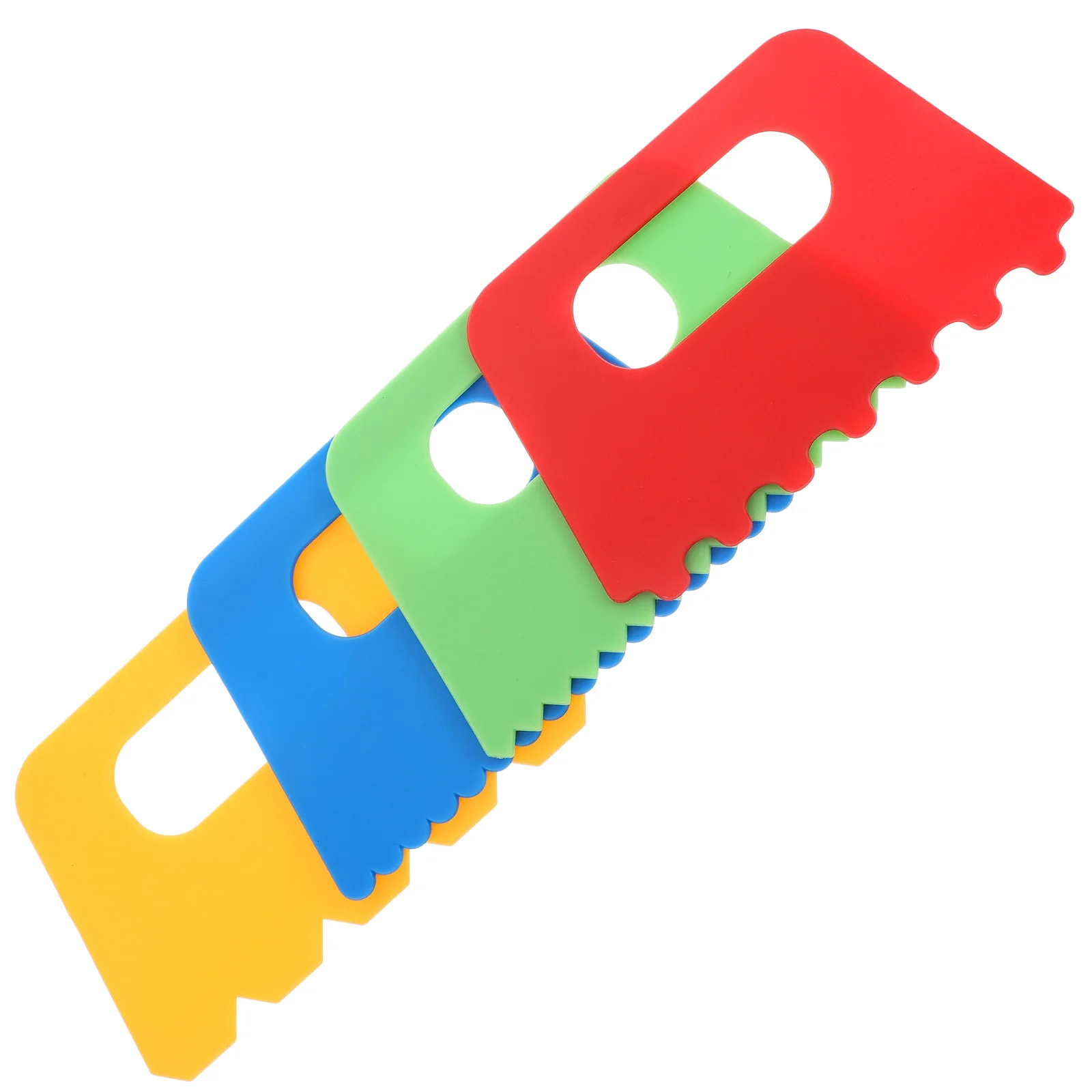 

4 Pcs Hand Graffiti Brush Painting Tool Drawing Making Tools Plastic Scraping Brushes Child