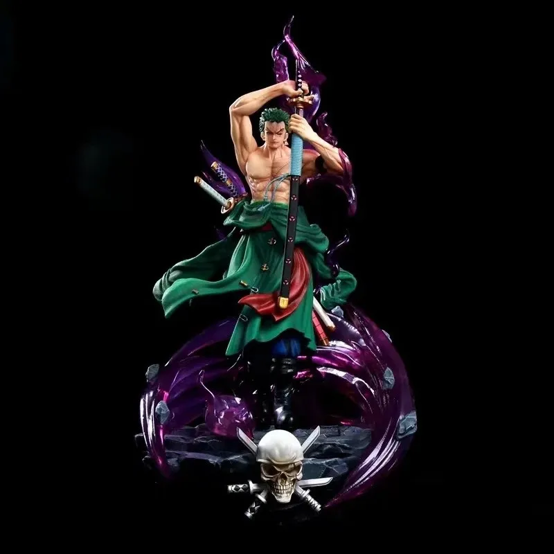 

Аниме One Piece Roronoa Zoro GK теплая кровь светящаяся ПВХ экшн-фигурка Коллекционная модель кукла игрушка 44 см