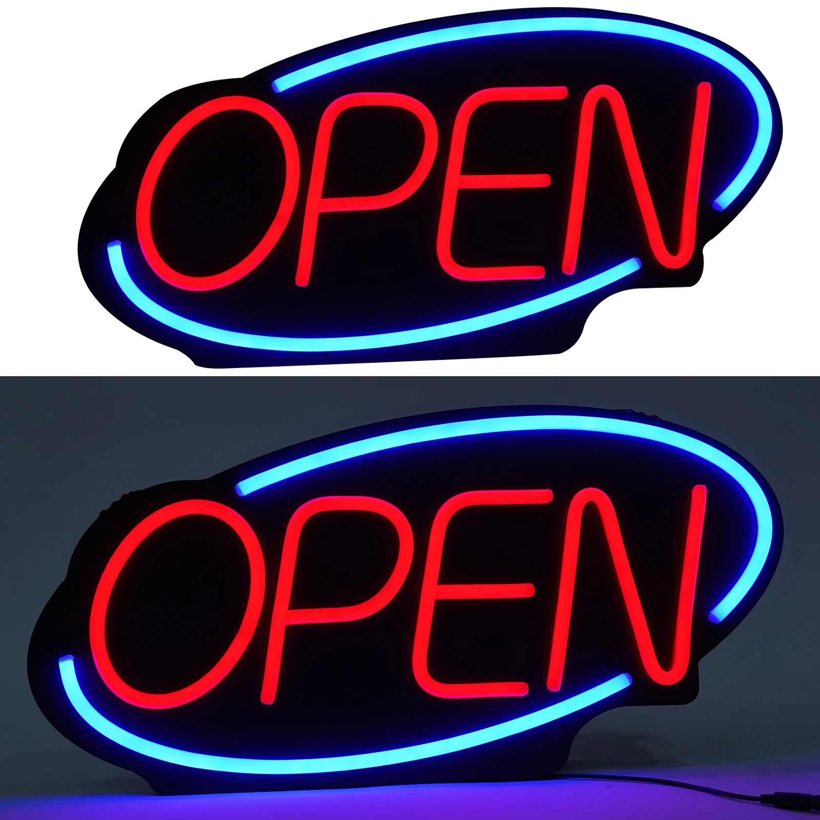 

Horizontal 24"X12" Neon OPEN Sign LED Light Fraternity Houses Window