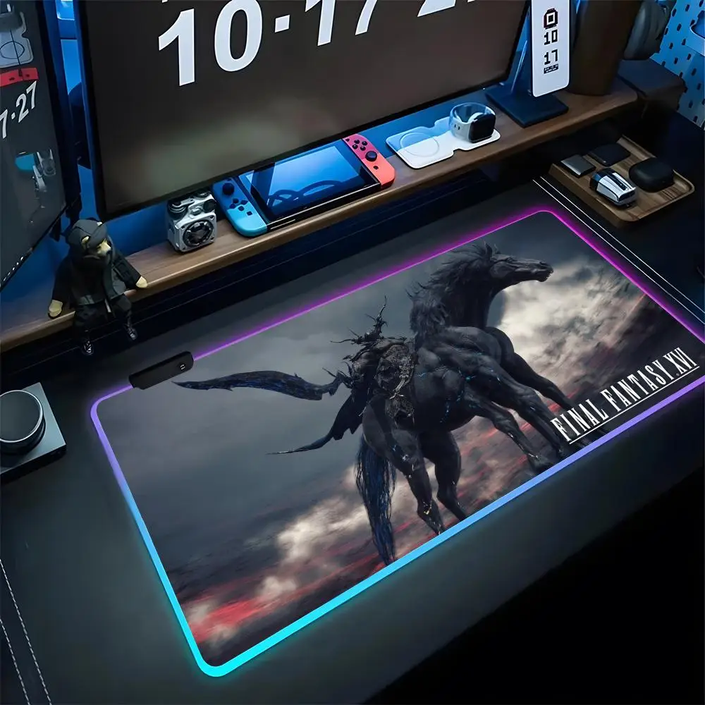 Final Fantasy XVI Музыкальный коврик для мыши Gaming LED 700x300 Коврик Mousemats Настольные коврики