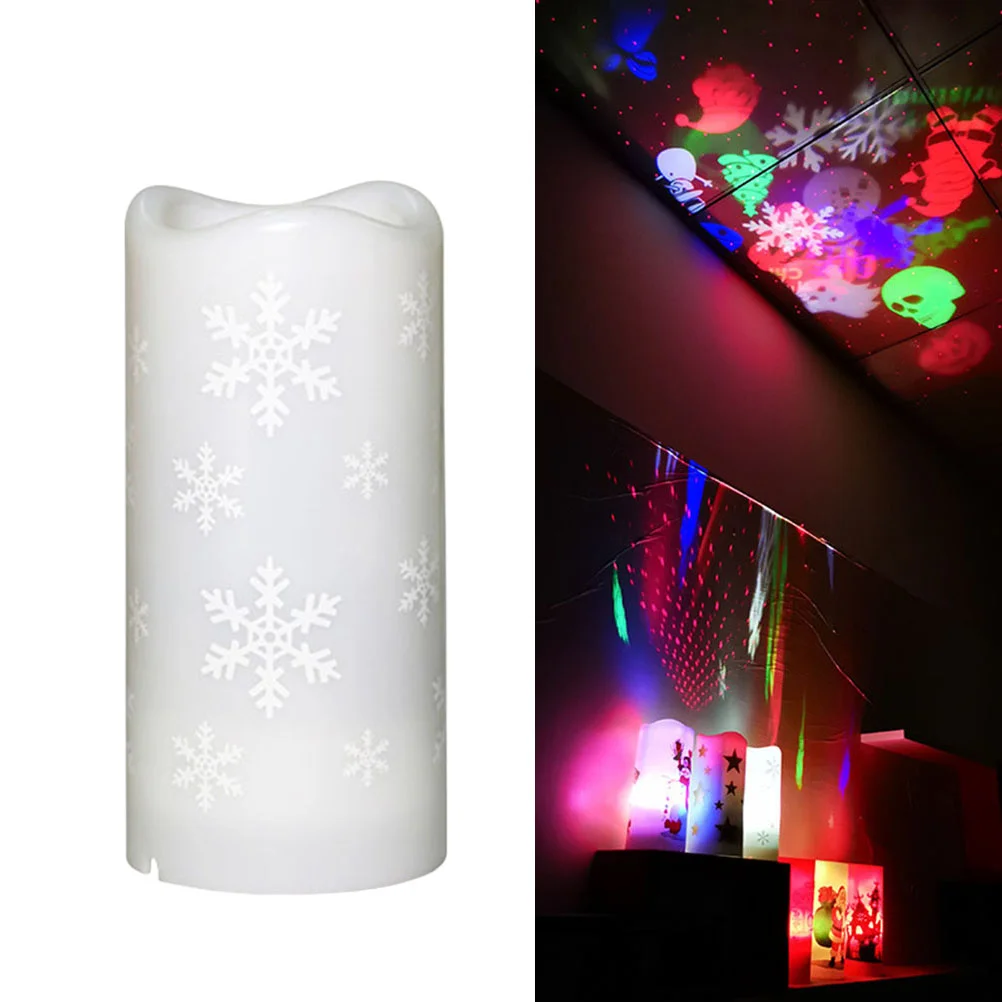 

Christmas Night Light Bar Snowflake Pattern Projection Party Non- Home