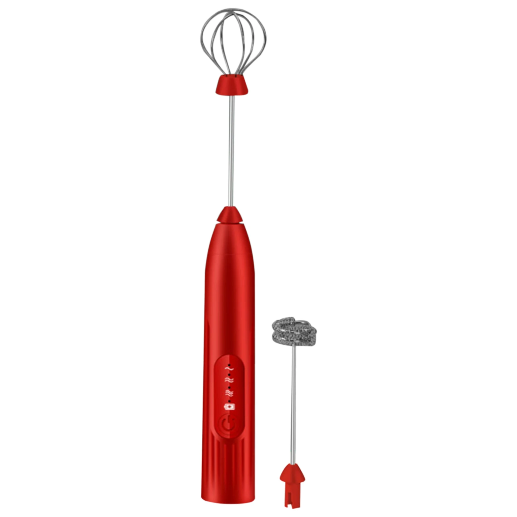 

Electric Milk Frother Egg Beater Kitchen Drink Foamer Whisk Frothy Blend Mixer Coffee Cappuccino Creamer Whisk Red