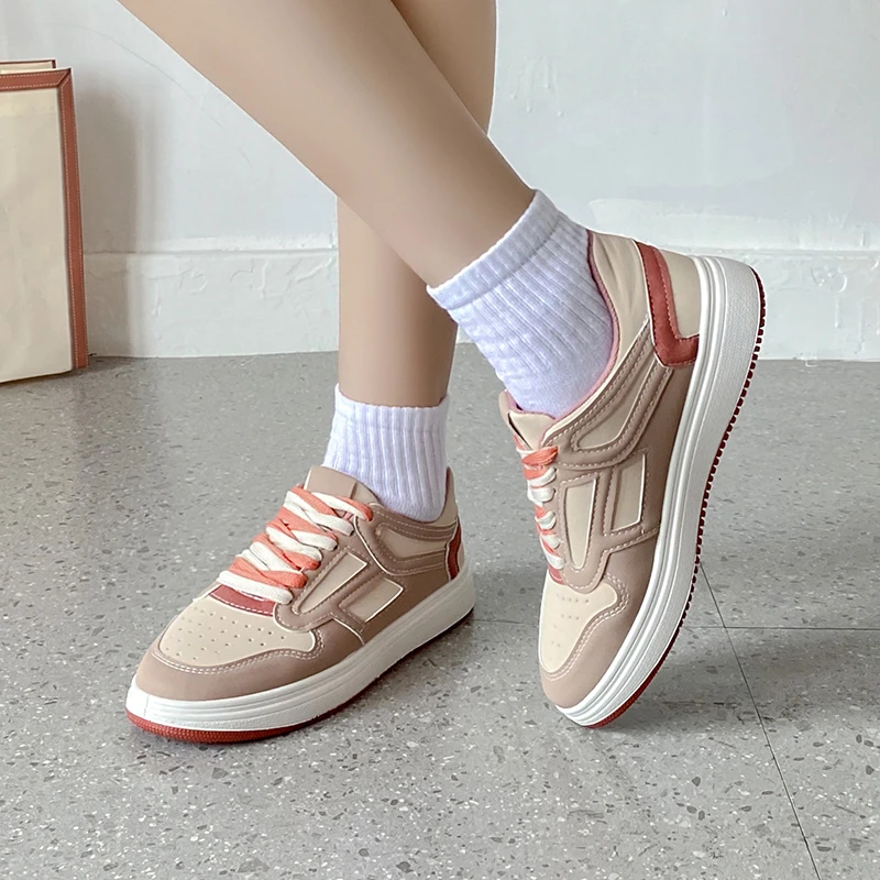 

Женские кроссовки на толстой подошве, универсальные кроссовки для скейтбординга, повседневные, размер 40, весна-осень 2022