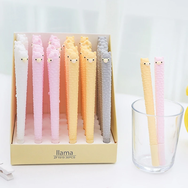 

Gel Pen Ball 0.5mm Cute Alpaca Shape Pen Morning for TIME Study Blue/ Bla W3JD