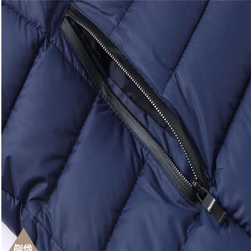 Red blue black winter warm jacket men coat Cotton clothes Short down jacket thick velvet Middle-aged elderly stand collar b291