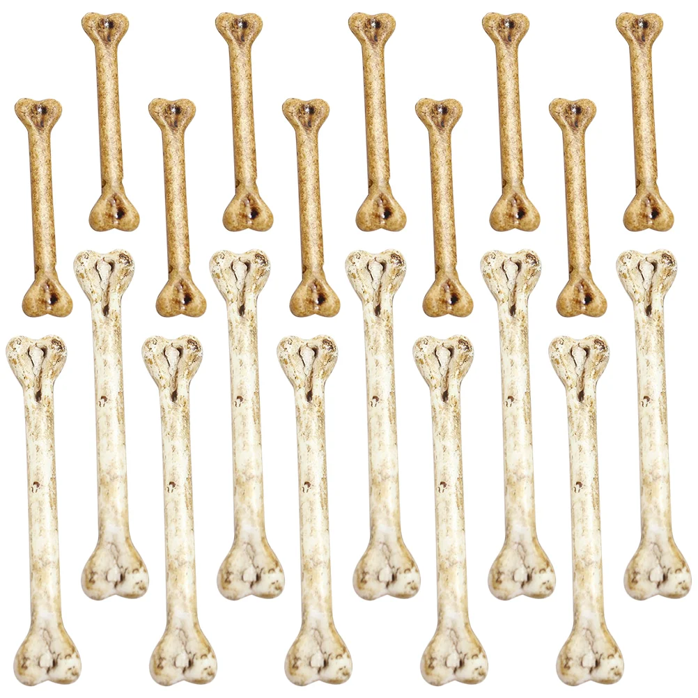 

20 Pcs Halloween Embellishments Tabletop Bone Decor Decorate Decortations Human Model Plastic Deccor