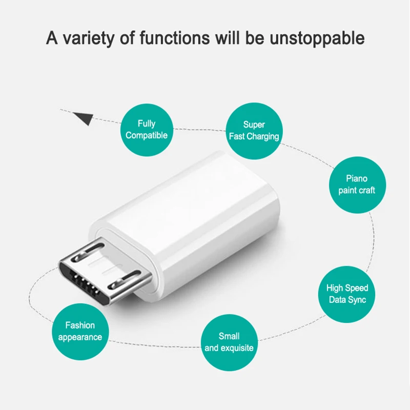 Адаптер VOXLINK с Micro USB на Type C разъем для синхронизации данных конвертер подходит
