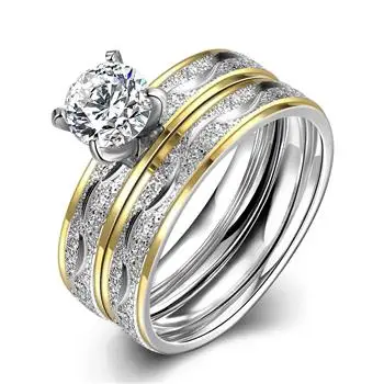

Punk style women luxury Stainless Steel ring jewelry gift 220427-04