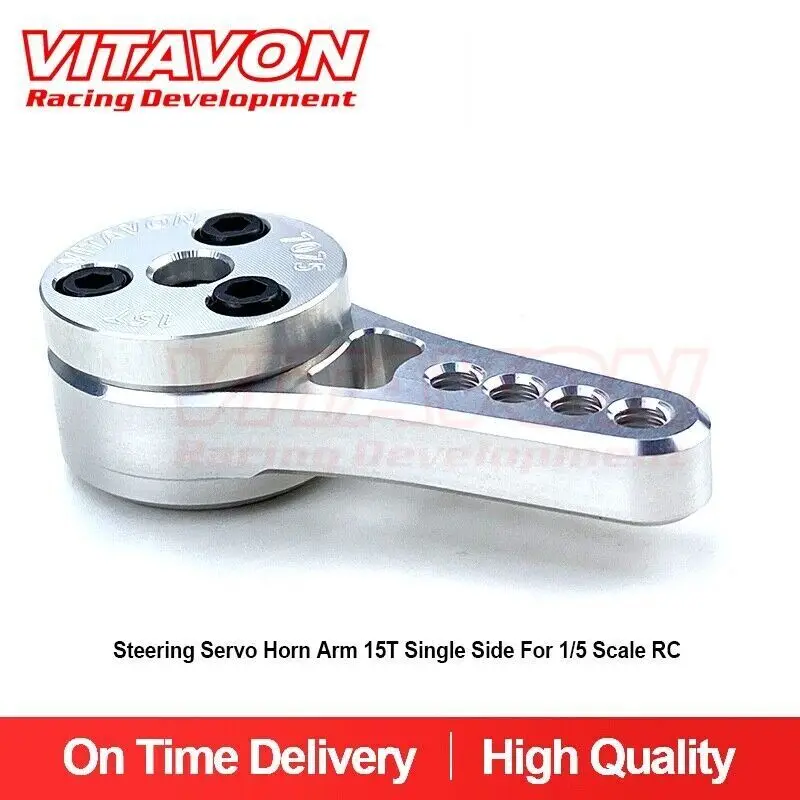 VITAVON Регулируемый CNC Alu7075 одиночный рулевой сервогудок 15T для масштаба 1/5 RC