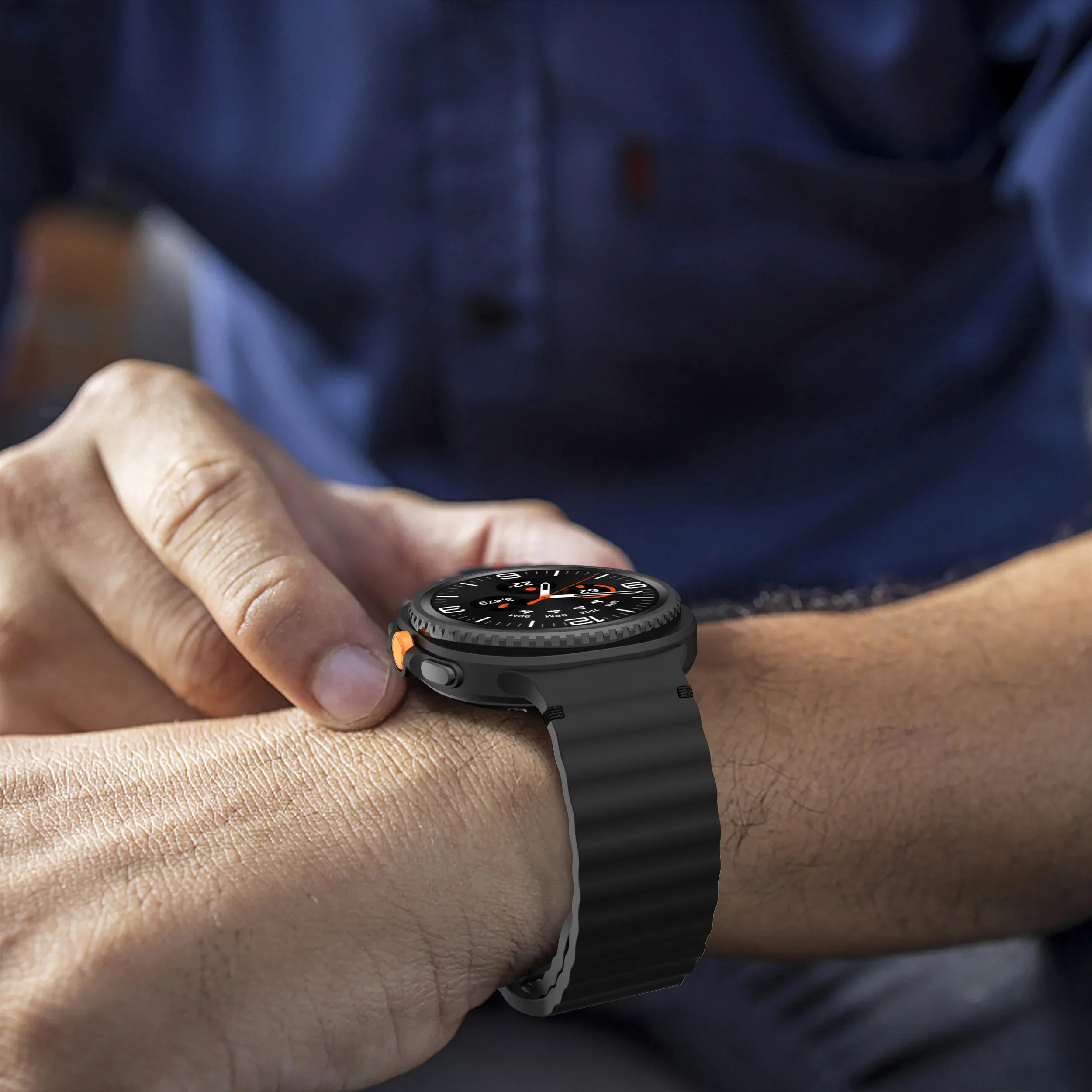 Фото Силиконовый ремешок для Samsung Galaxy Watch 8 Classic 46 мм, спортивный браслет, оригинальный ремешок для Samsung Galaxy Watch 8 40 мм 44 мм №4