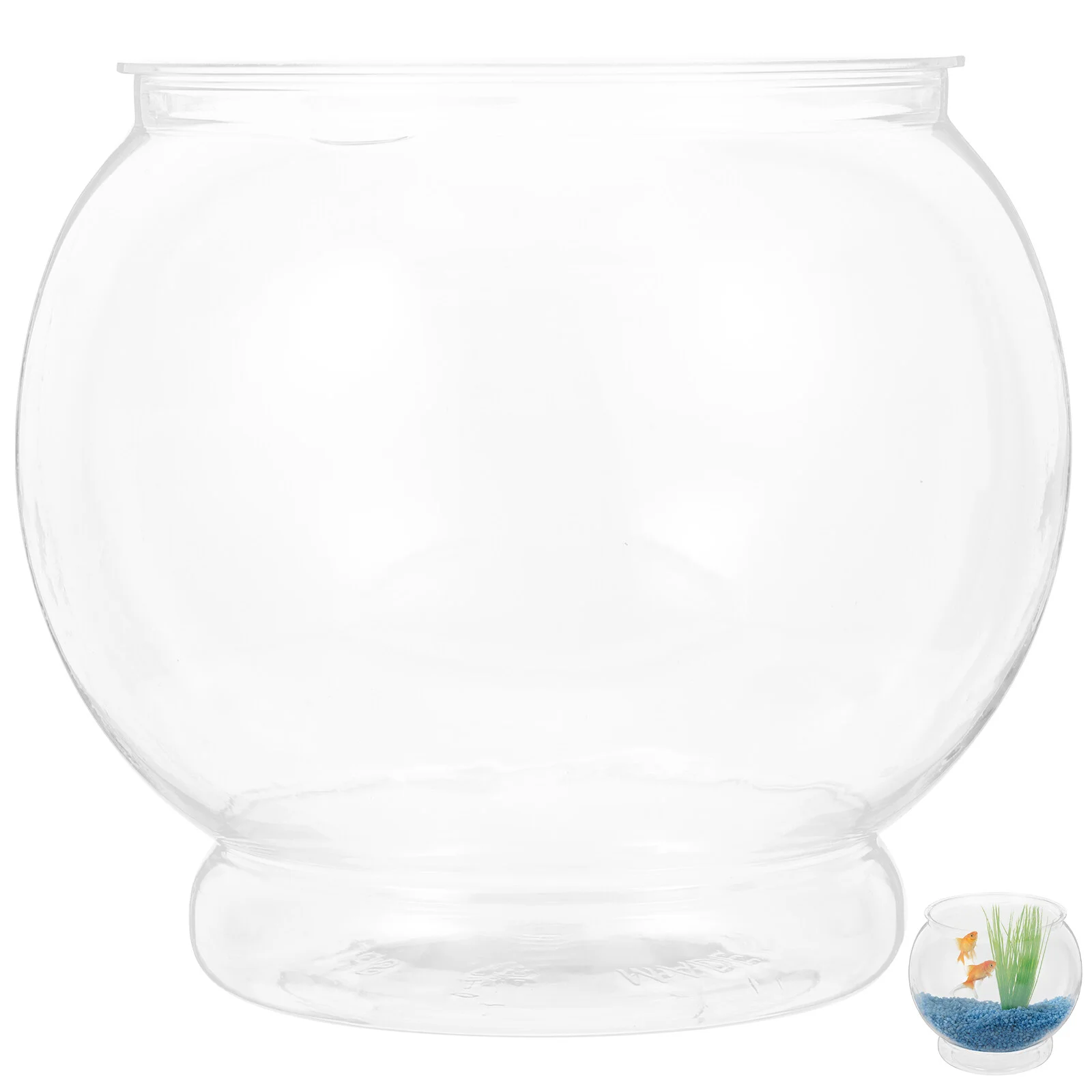 

Goldfish Bowl Desk Pet Containers Plastic Tank Desktop Golden Bowls Stand Box Office The Home Portable