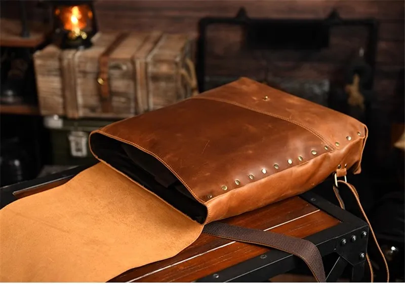 Винтажные Дизайнерские мужские рюкзаки ручной работы из воловьей кожи crazy horse