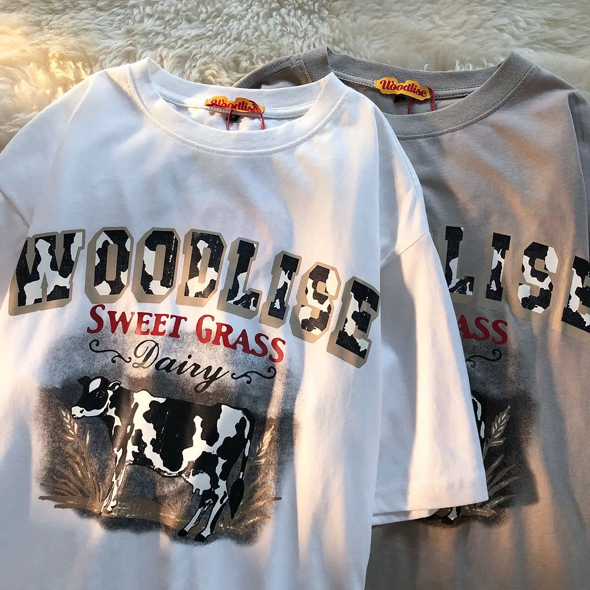 

Animal Cows Print Japanese Fashion T Shirt Women Short Sleeve Vintage Casual Graphic Tee Shirt 2022 Summer Plus Size Korean Tops