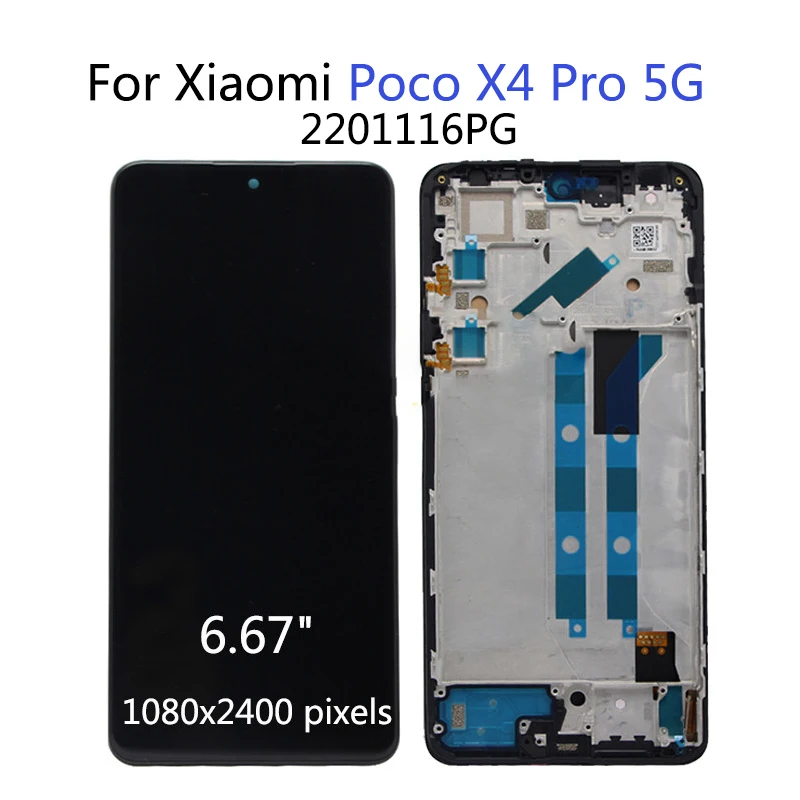 

ЖК-дисплей incell для Xiaomi Poco X4 Pro, 6,67 дюйма, с сенсорным экраном, дигитайзер в сборе, Xiaomi Pocophone X4Pro 5G 201116PG, ЖК-дисплей