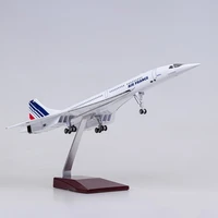 50cm 1125 scale resin diecast air france concorde with light and wheel plane model airplane toy aircraft collection display