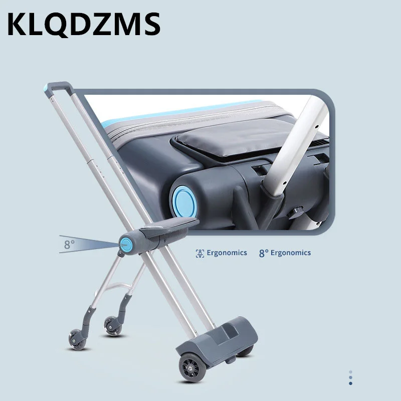 KLQDZMS 20 Inch Children's Suitcase High Quality Universal Wheel Baby Trolley Case Small Boarding Box Rolling Hand Luggage