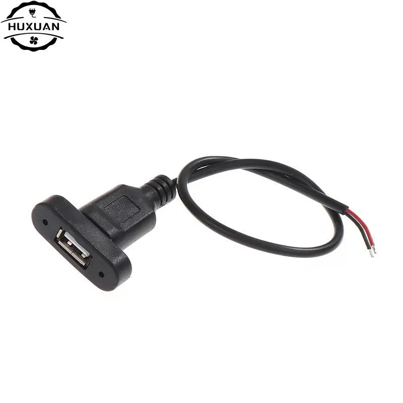 

USB Connector Cable USB Type A Power Port Female Jacks Connector DIY Charging Socket USB-A Type With Screw Fixing Hole Cable