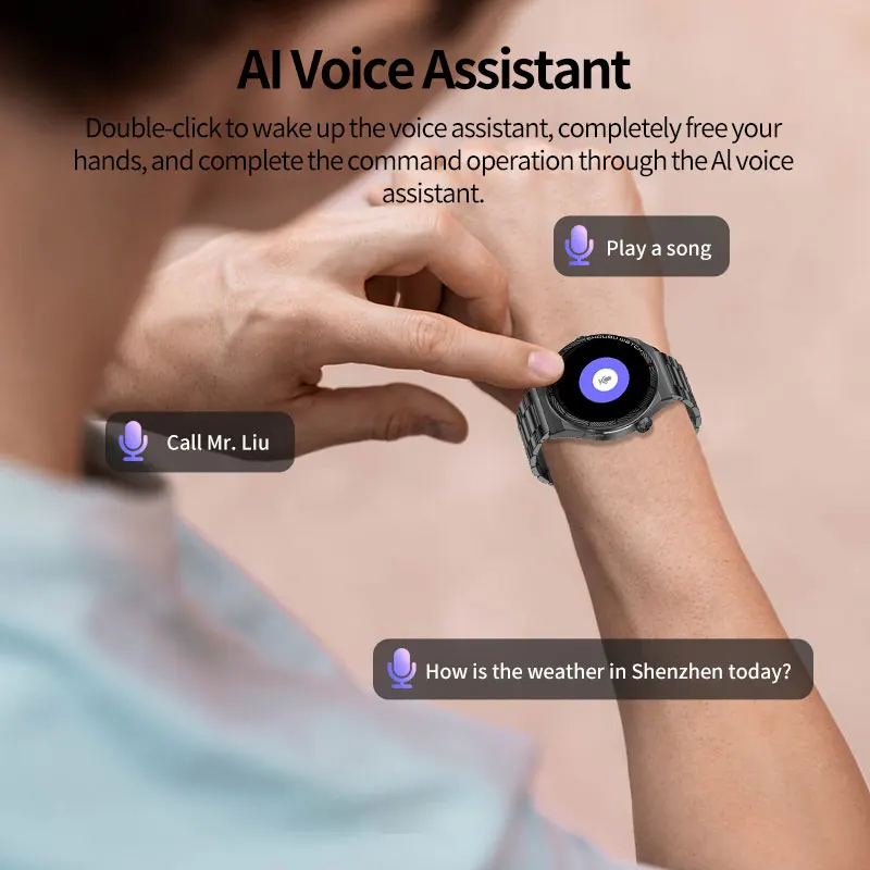 Умные часы LIGE AMOLED с Bluetooth и функцией вызова спортивный фитнес-трекер мониторинг